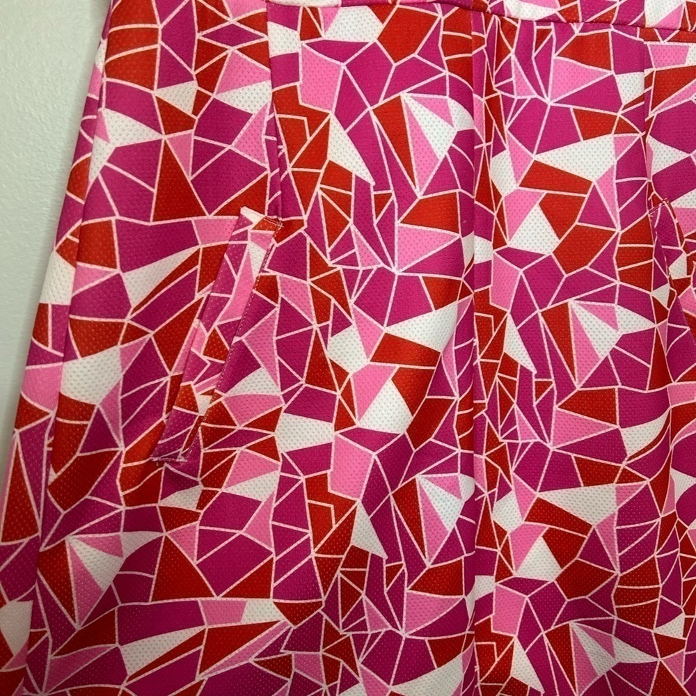 JADE Melody Tan Geometric Print Midi Dress Size S - Picture 3 of 9